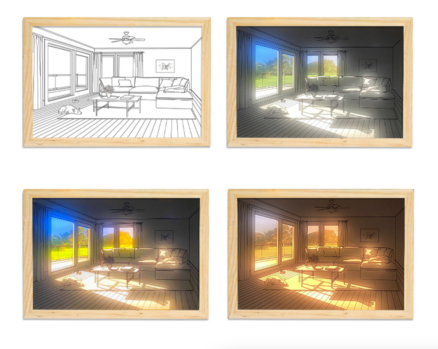 LÁMPARA DE MESA CON MARCO DE FOTOS CREATIVO - BUYIST ECUADOR