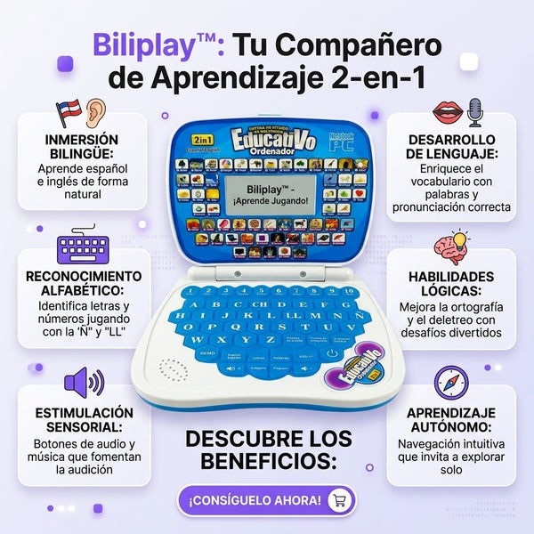 Laptop Didáctica Bilingüe Zeenkind Pequeños